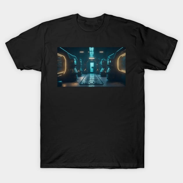 Spaceship futuristic interior T-Shirt by WODEXZ